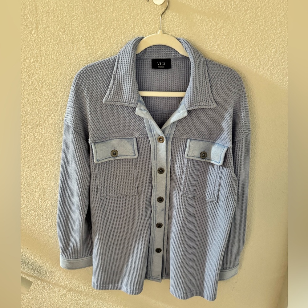 *BRAND NEW* waffle knit shacket